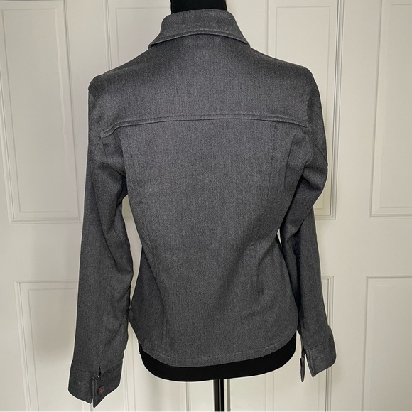 Vintage Express Classic Zip-Front Women's Jacket in Charcoal Gray Size 5/6 - Picture 3 of 8